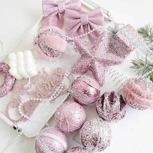 Christmas Decorative Hanging Ball Convenient to Install Sparkling Ball Ornaments Suitable for Home Office Shop Peaceful Pleasures Health and Wellness