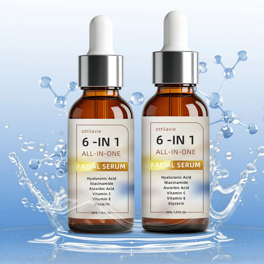 Ottilavie 6-in-1 Facial Serum 2pc – Hydrate, Firm & Even Tone Facial Serum Set Oasis Select