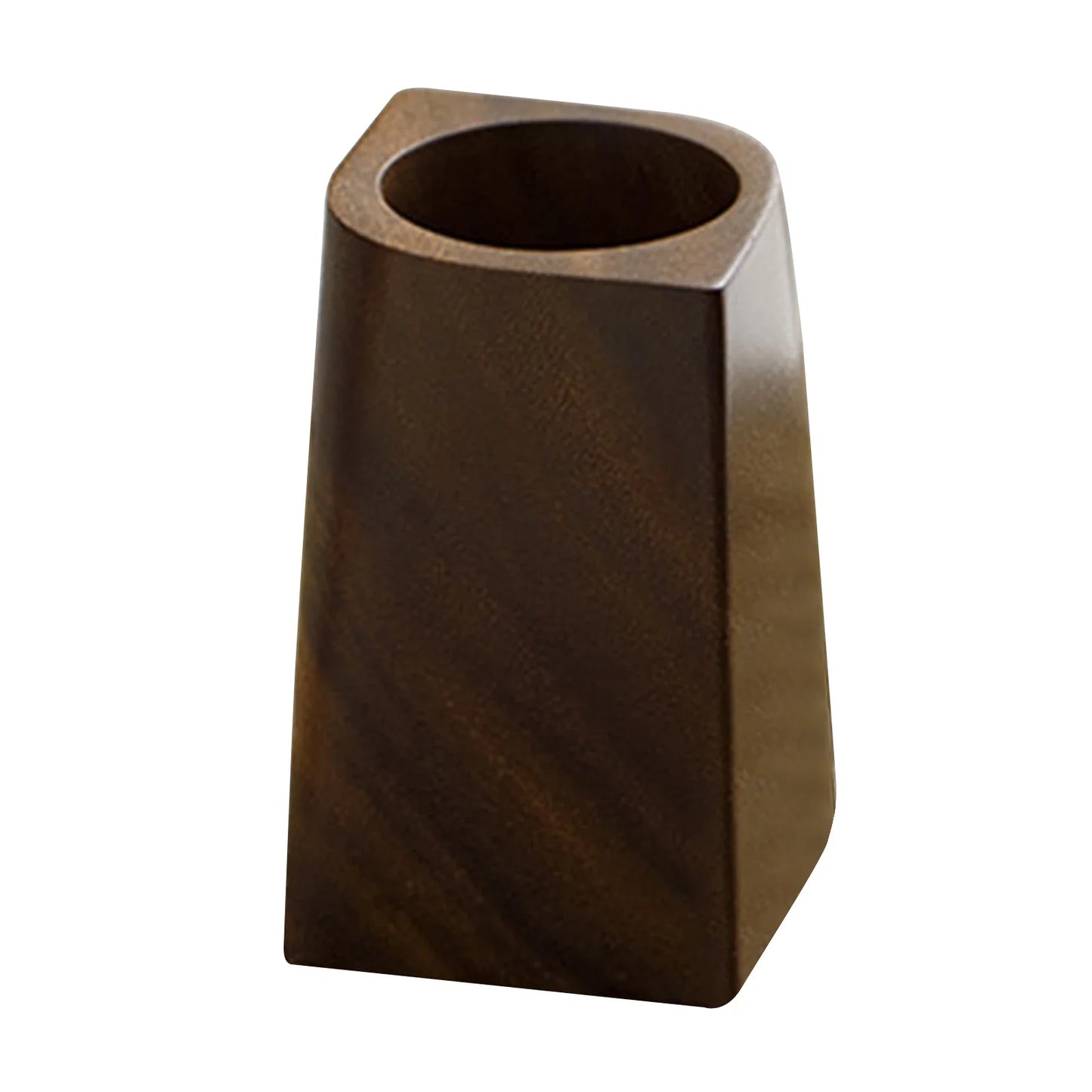 Walnut Wood Pen Holder Desktop Organiser | Vintage Office Cup