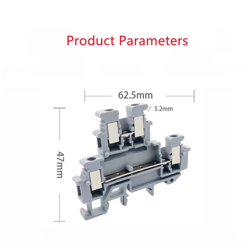10Pcs MBKKB2.5 Double-layer Wiring Terminal Block,Universal Feed-Through Plug MBKKB-2.5 Double Level Din Rail Terminal Block Peaceful Pleasures Health and Wellness