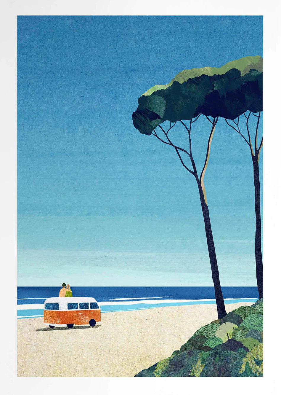 Canvas Painting Wall Art Picture Simple Outdoor Summer Beach Scenery Poster Sunset Surfers Swimming Ocean Living Room Home De Peaceful Pleasures Health and Wellness