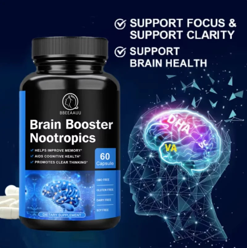 Phosphatidylserine 100mg Capsules – Memory & Focus Brain Support Nootropic Supplement Peaceful Pleasures Health and Wellness