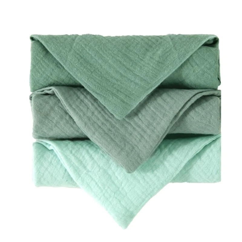 4-Pack Soft Cotton Baby Washcloths | Drool Bibs & Wipe Cloths Baby Washcloths Peaceful Pleasures Health and Wellness Green