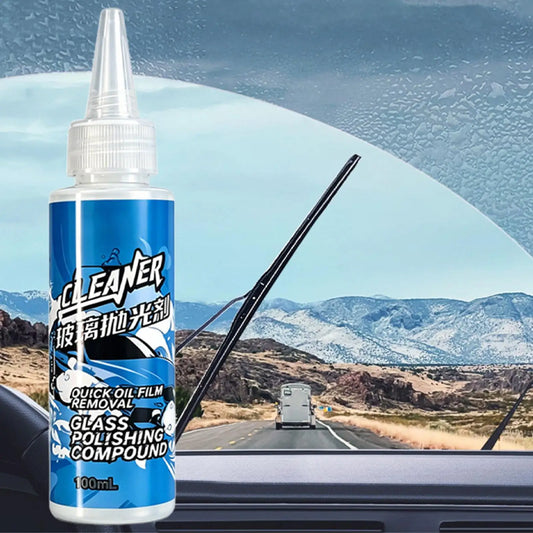 Glass Oil Film Cleaner & Windshield Polishing Agent 100ml Glass Polishing Cleaner Peaceful Pleasures Health and Wellness