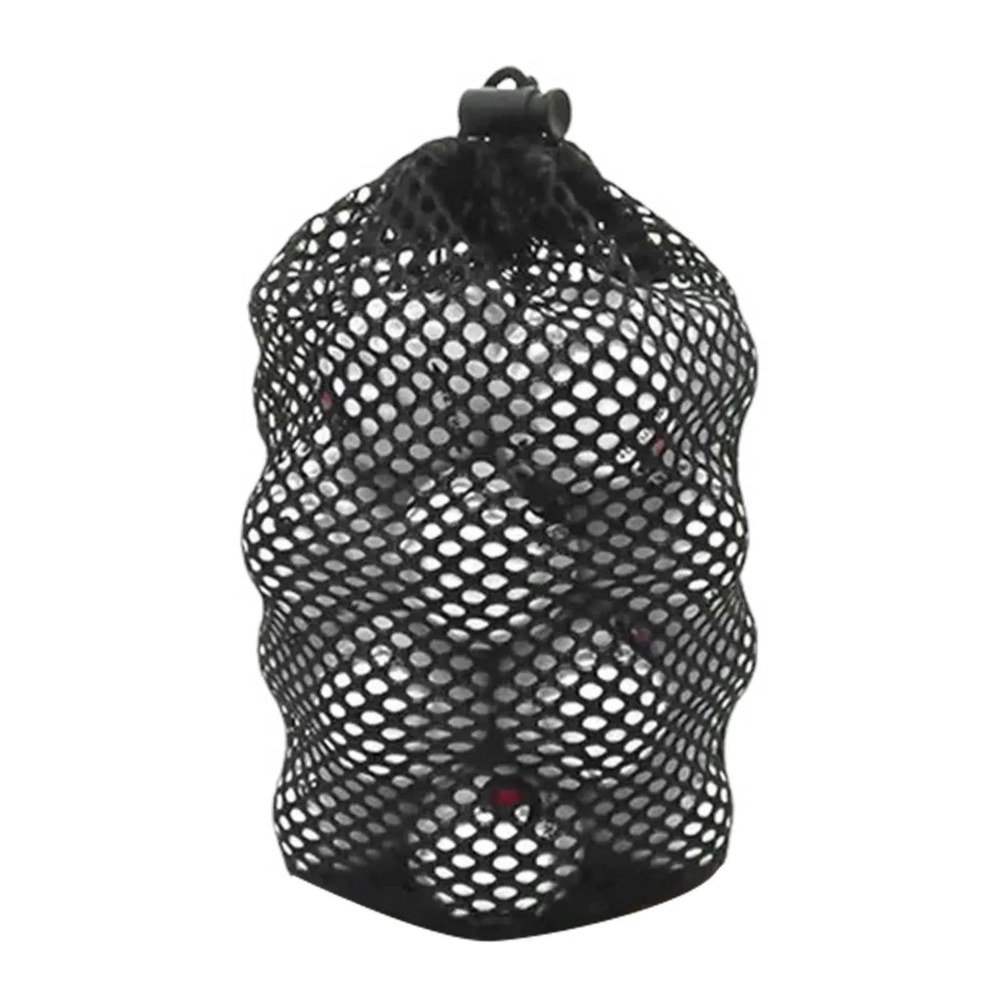 Black Golf Ball Pouch Bag with Durable Nylon Material Sports Mesh Net Bag Suitable for Outdoor Gyms Travel Peaceful Pleasures Health and Wellness M