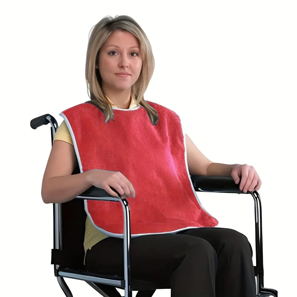New coated adult apron reusable waterproof terry bibs Or bring a pocket For adult women and men Elderly Seniors & Disabled bibs Peaceful Pleasures Health and Wellness