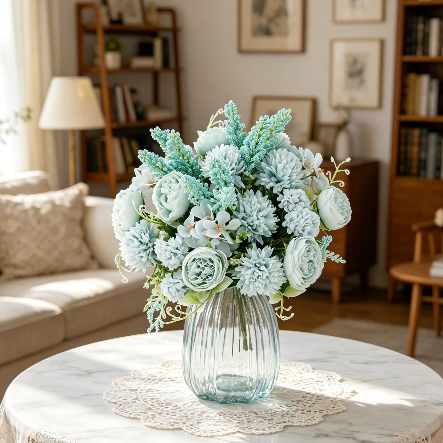 Artificial Silk Peony Bouquet | Wedding & Home Decor Flowers