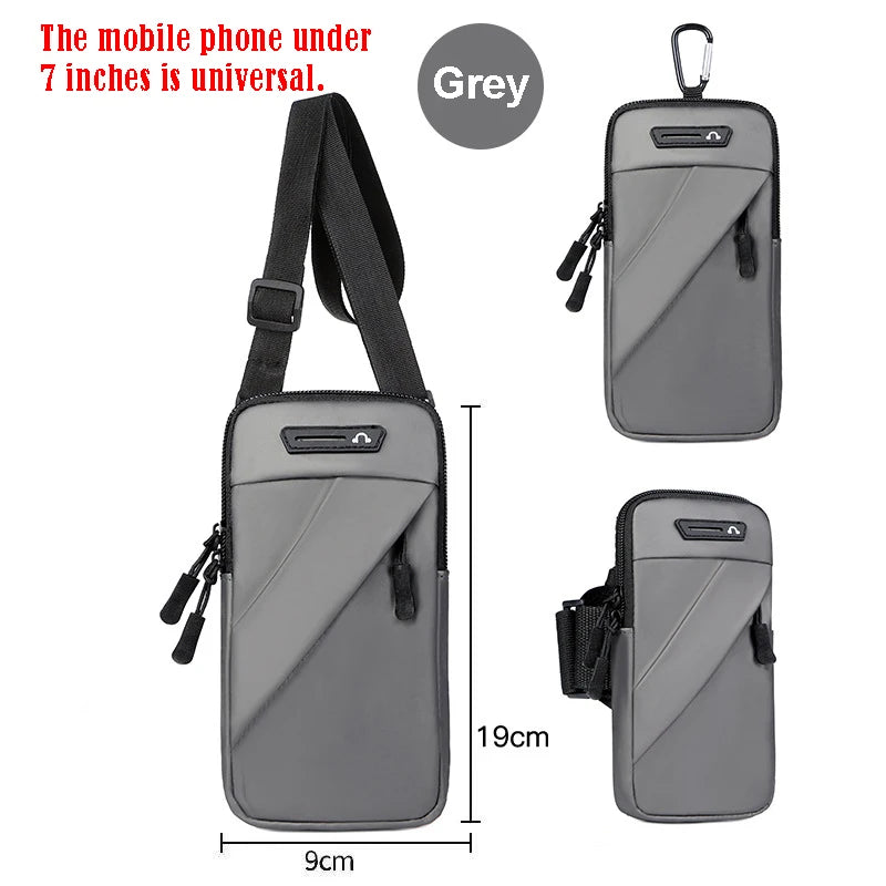 Mobile Phone Bag Wrist Armbands Running Bag For Phone Mp3 Mp4 Bags Armband On The Phone Bags Accessories Sleeve Bags Women's Bag Peaceful Pleasures Health and Wellness Grey with strap China Mainland