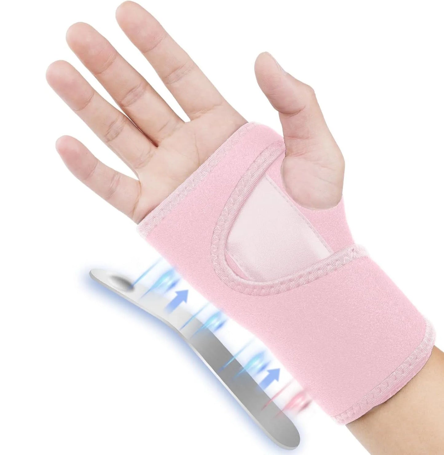 1Pcs Wrist Splint,Carpal Tunnel,Tendonitis and Cushioned Arthritis to Help with Carpal Tunnel and Relieve and Treat Wrist Pain Peaceful Pleasures Health and Wellness Pink Left