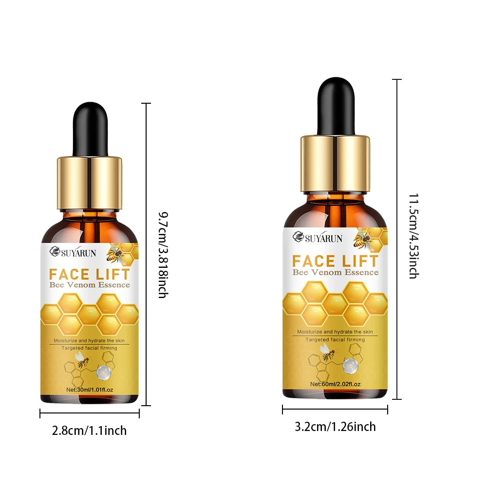 Bee Venom Anti-Wrinkle Essence Anti-Aging Polypeptide hyaluronic acid Essence Repair Moisturizing Firming Facial Skin Essence Peaceful Pleasures Health and Wellness