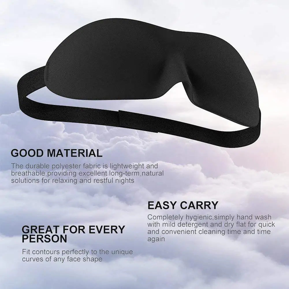 3D Sleep Mask – Soft Memory Foam Travel Eye Mask & Blindfold