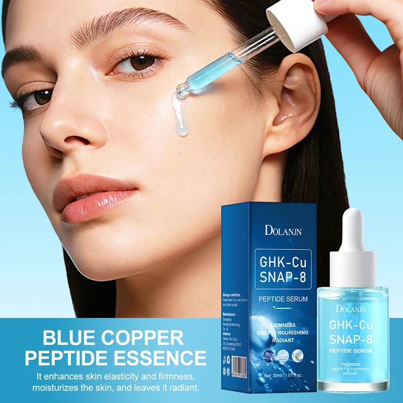 Blue Copper Peptide Serum With Collagen Lifting Deeply Hydrating Gentle Nourishing Revitalize Skin Korean Daily Skincare Essence Peaceful Pleasures Health and Wellness