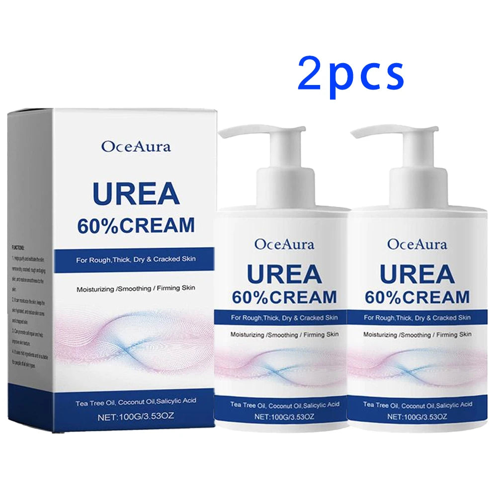 1/2pcs Urea 60% Cream Uric Acid Foot Cream for Heel Repair, Dry and Cracked Heel Treatment, Removes Dead Skin Peaceful Pleasures Health and Wellness 2pcs