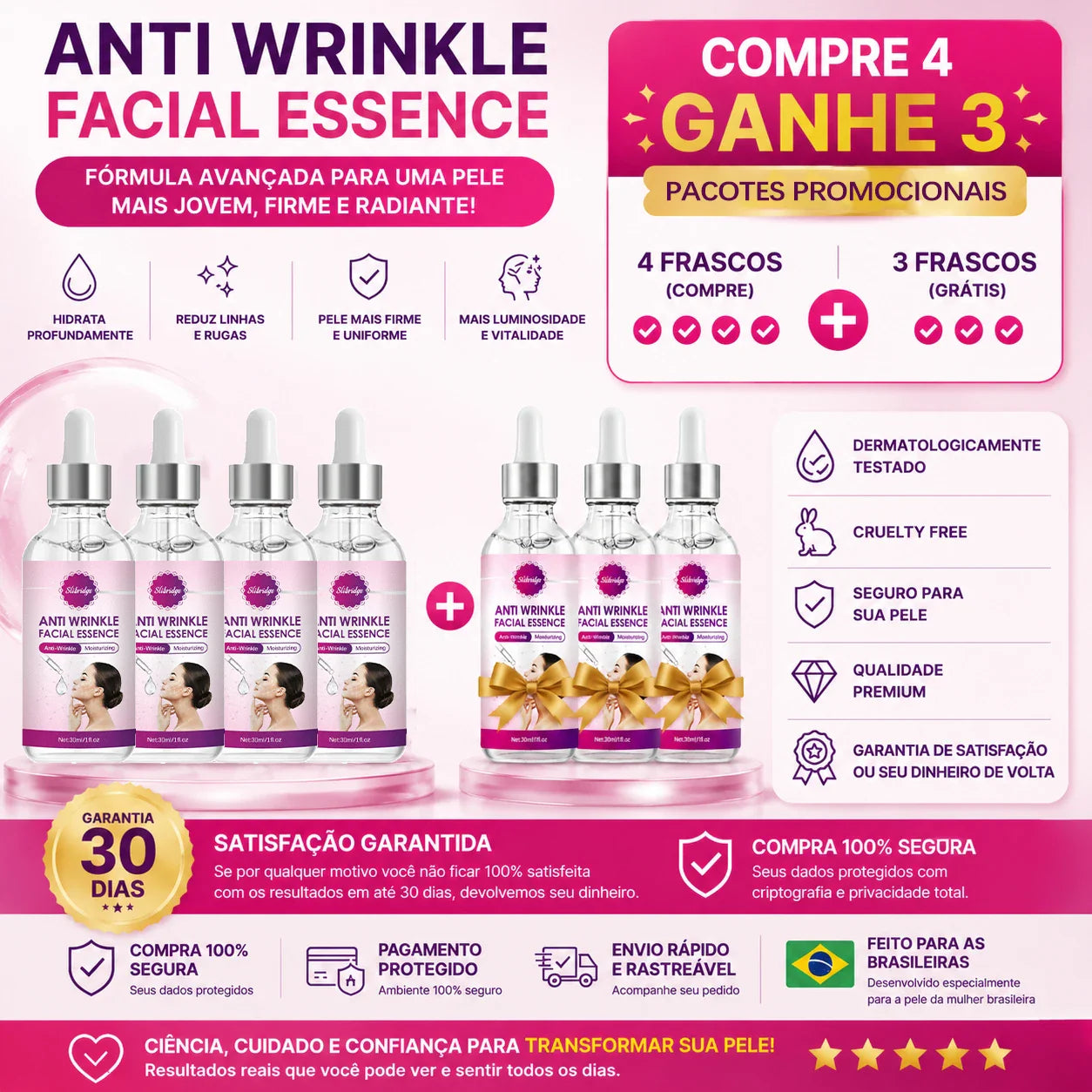Plumping Facial Serum – Hyaluronic Acid & Collagen Anti-Aging