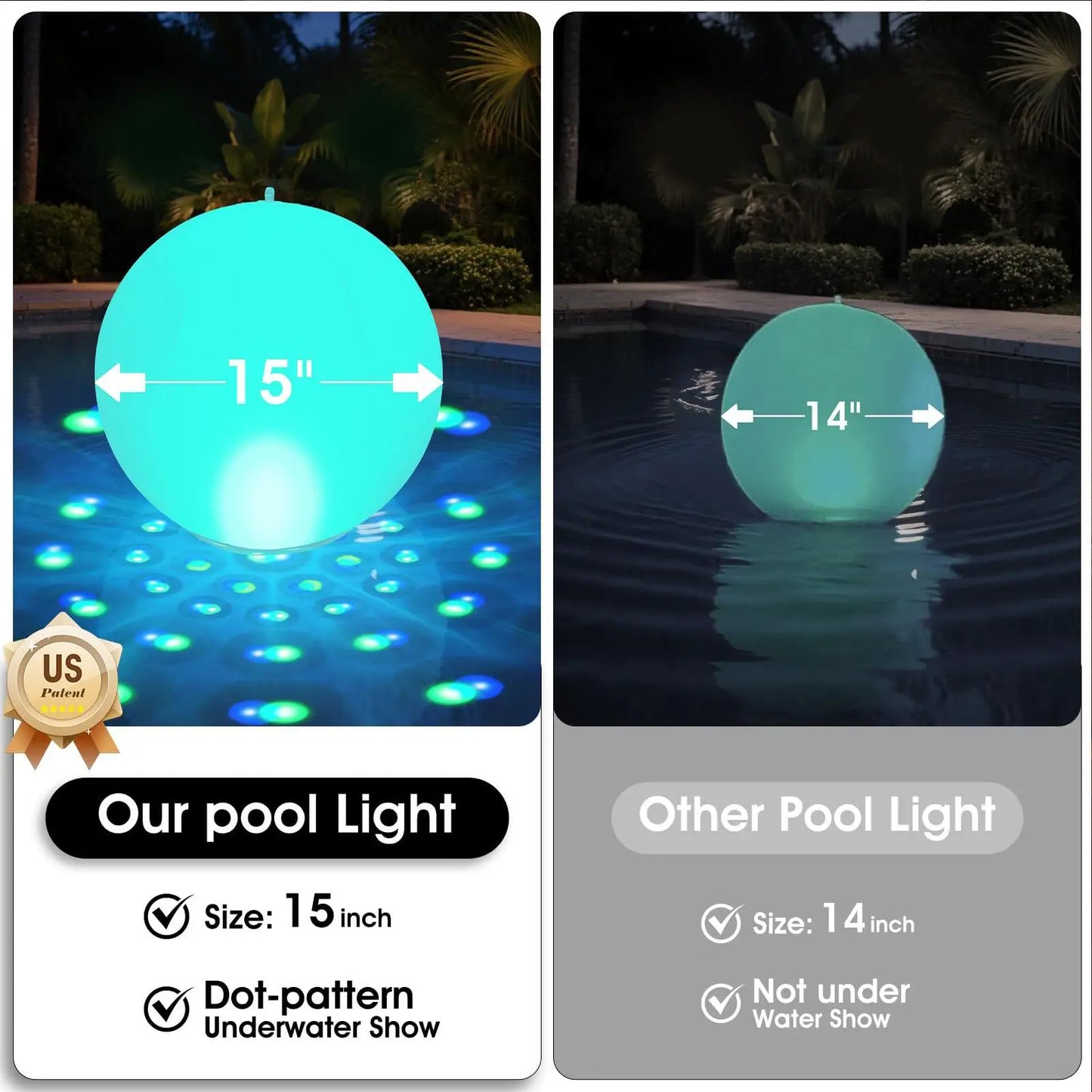 Light Up Beach Balls 40cm Inflatable with Remote Control Waterproof LED Toy for Family Party Swimming Summer Night Outdoor Peaceful Pleasures Health and Wellness