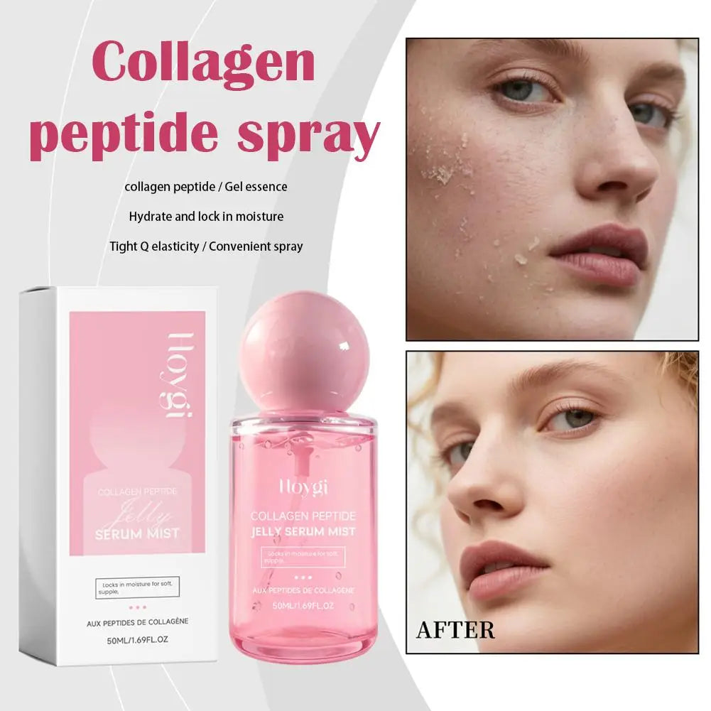 Collagen Peptide Jelly Serum Mist 50ml – Deep Hydrating Face Spray for Plumping, Firming & Brightening Peaceful Pleasures Health and Wellness