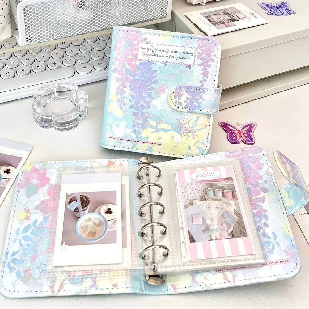 40 Inner Pages Grid Card Book Ins Wind Magnetic Photo Album Portable