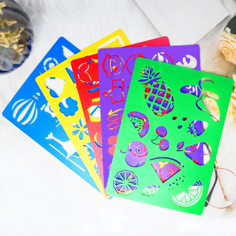 Kids Drawing Stencils 300+ Patterns Templates Plastic Stencil Girls