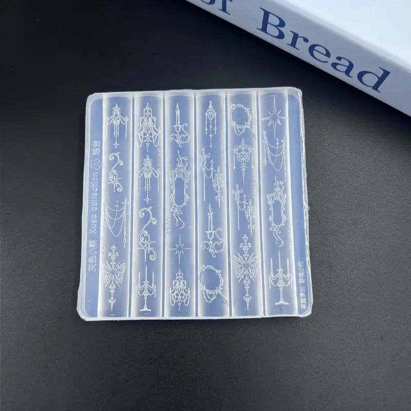 Vintage Nail Art Silicone Mold Gothic Bow Butterfly Heart Flower Pattern Nail Charms Making Molds DIY 3D Embossed Nail Decor Peaceful Pleasures Health and Wellness A4