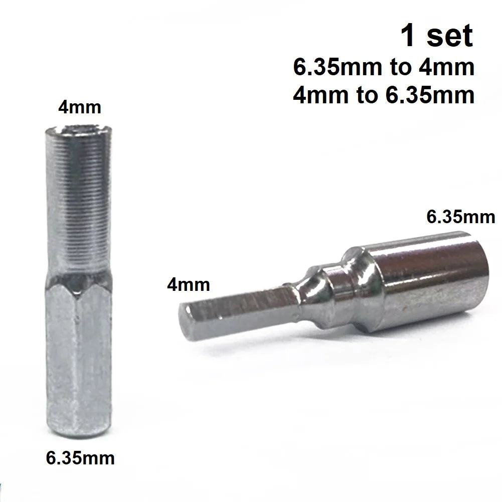6.35mm & 4mm Magnetic Hex Screwdriver Bit Adapter Socket