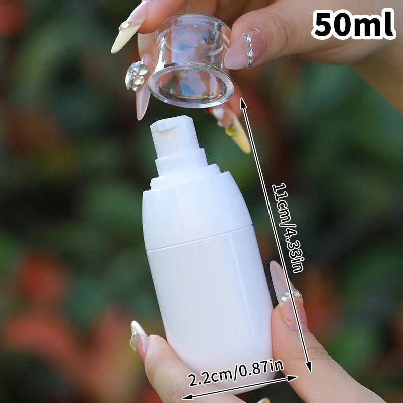 30/50/100ml Plastic Cream Shampoo Pump Bottle Portable Refillable Lotion Bottles Spray Container Essential Oil Travel Tools Peaceful Pleasures Health and Wellness 50ml lotion