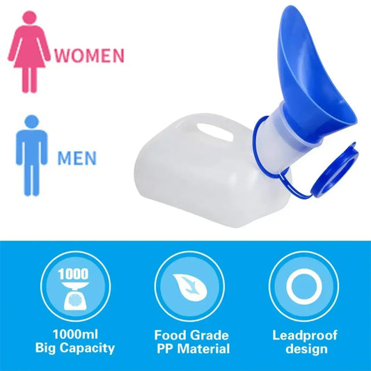 1000ml kids potty for both men and women, suitable for outdoor camping Plastic potty Portable padded toilet, reusable Peaceful Pleasures Health and Wellness