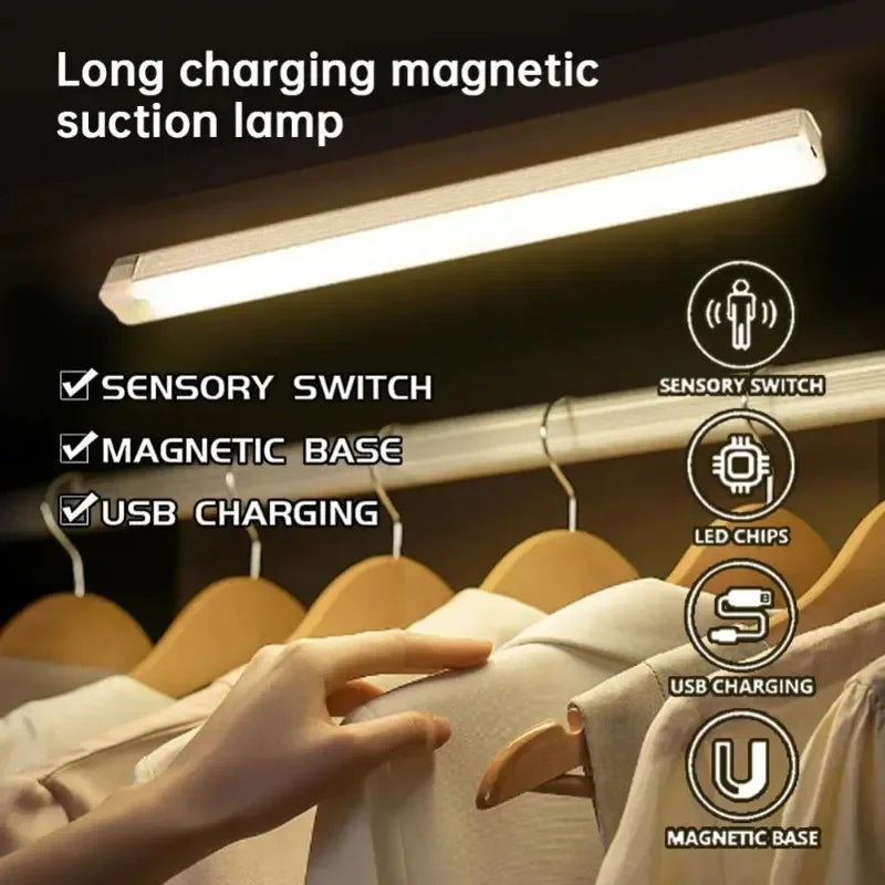 Motion Sensor LED Night Light – USB Rechargeable Cabinet Light