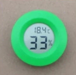 Digital Hygrometer Thermometer for Humidor – Round LCD Hygrometer Thermometer Peaceful Pleasures Health and Wellness Green