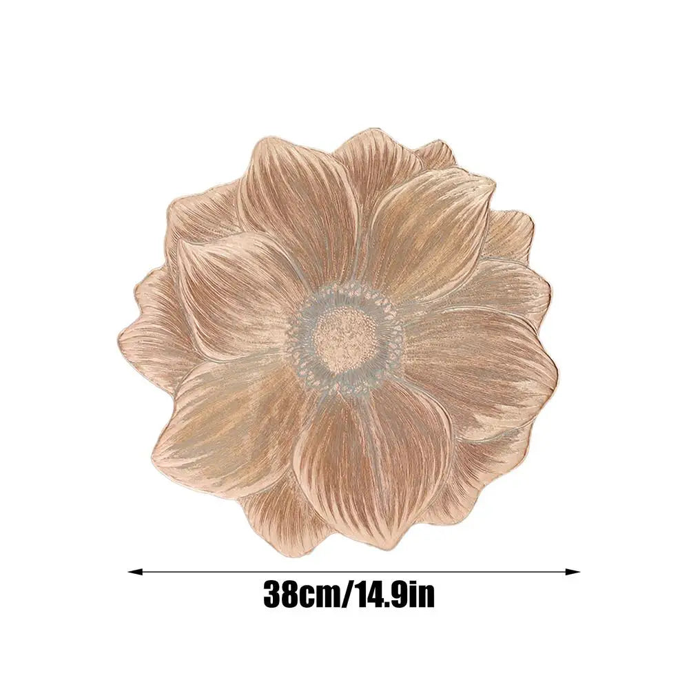 Lotus Flower PVC Placemat – Heat Resistant & Waterproof