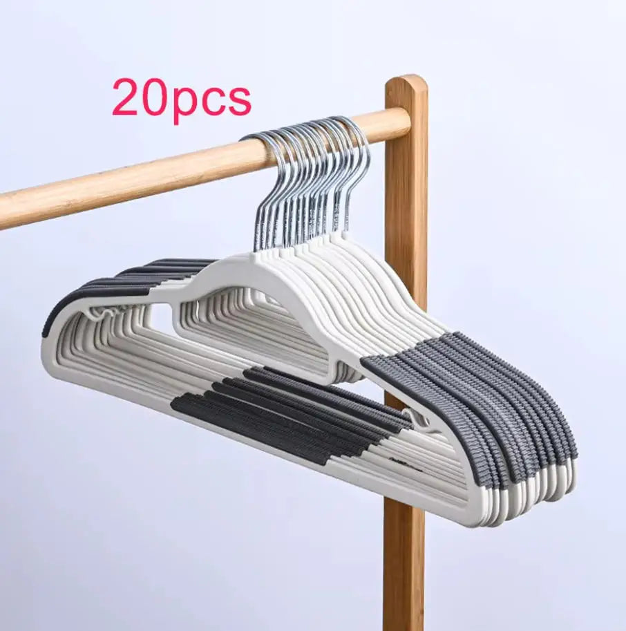 10/20/30pcs plastic coat hanger, non-slip super thin space-saving suit hanger pants hanger, sturdy and durable, with 360° hooks Peaceful Pleasures Health and Wellness A-20PCS