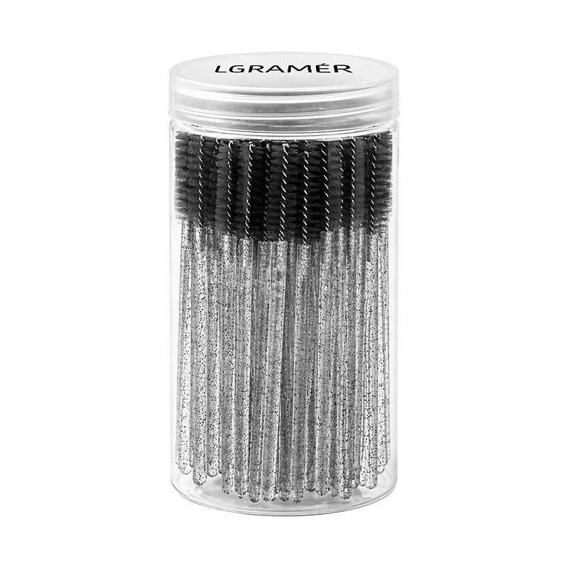 Multiple colors 50/100 pcs Extension Eyelash brush Disposable Eye lashes Make Up Brushes Mascara Wand Applicator Makeup tools Peaceful Pleasures Health and Wellness Black-100pcs