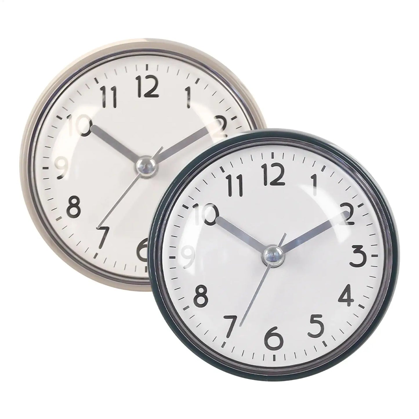 Mini Suction Cup Wall Clock – Silent, Waterproof, Anti-Fog