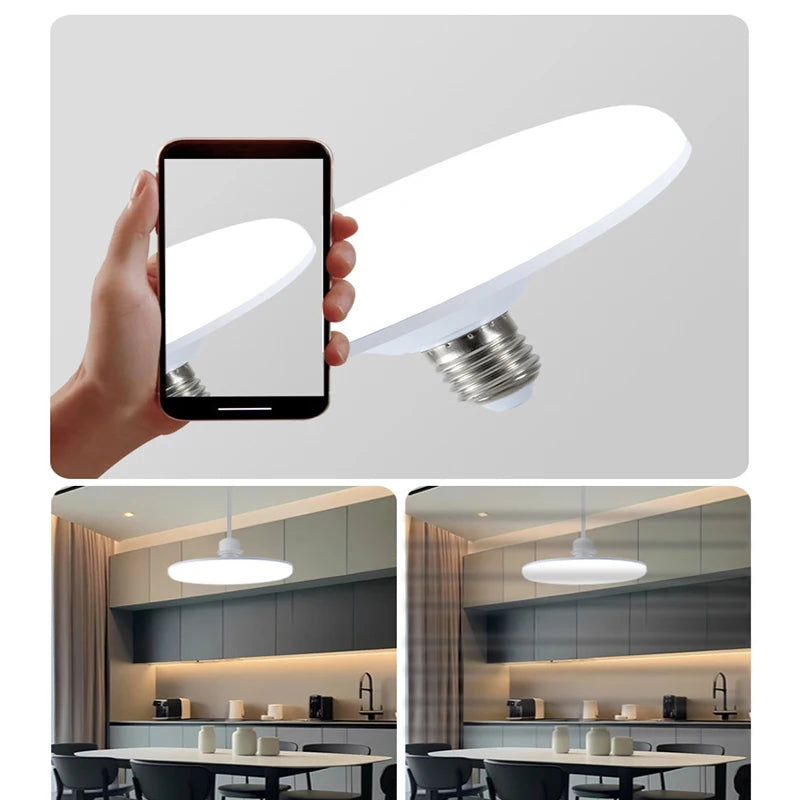E27 LED Flying Disc Bulb – Waterproof, Eye-Care, 3W–60W