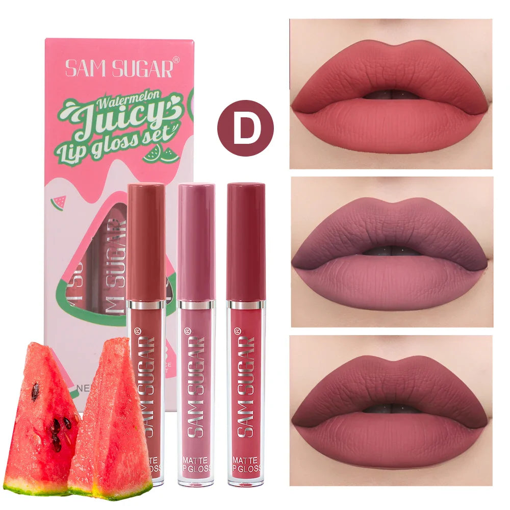 SAM SUGAR Velvet Matte Lip Gloss Set – Long Lasting Lipstick
