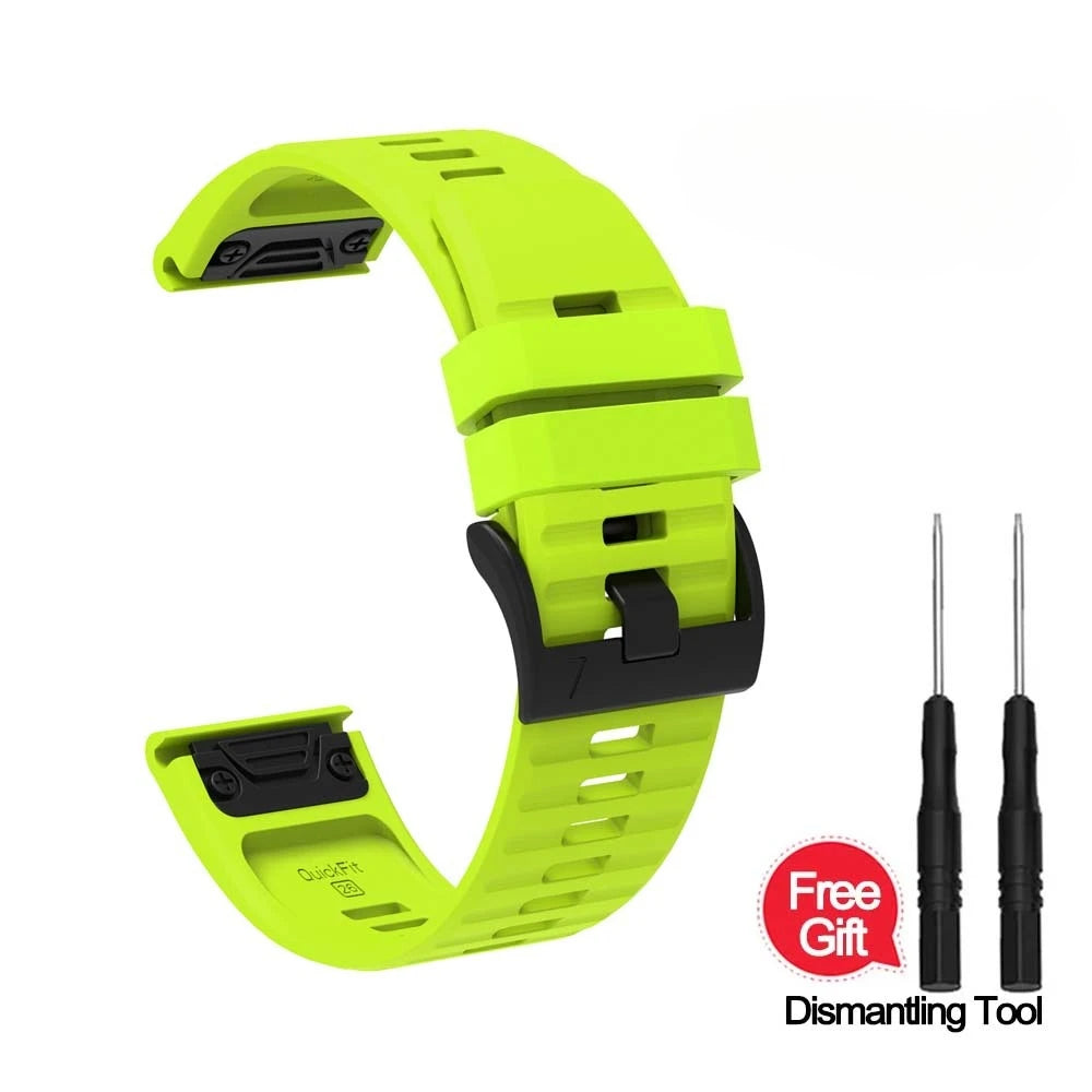 Silicone Quick Fit Band for Garmin Fenix 8/7/6/5 – 22mm 26mm