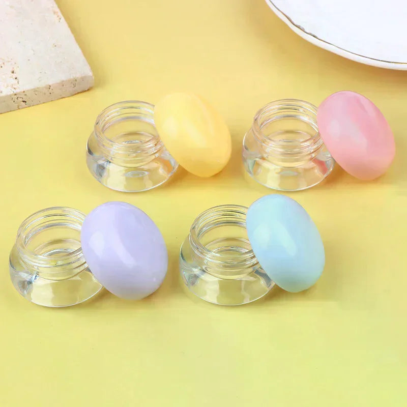 5g Mini Cosmetic Empty Jar Pots Makeup Skincare Container Face Cream Box Lip Balm Box Refillable Lips Glaze Container Travel Peaceful Pleasures Health and Wellness