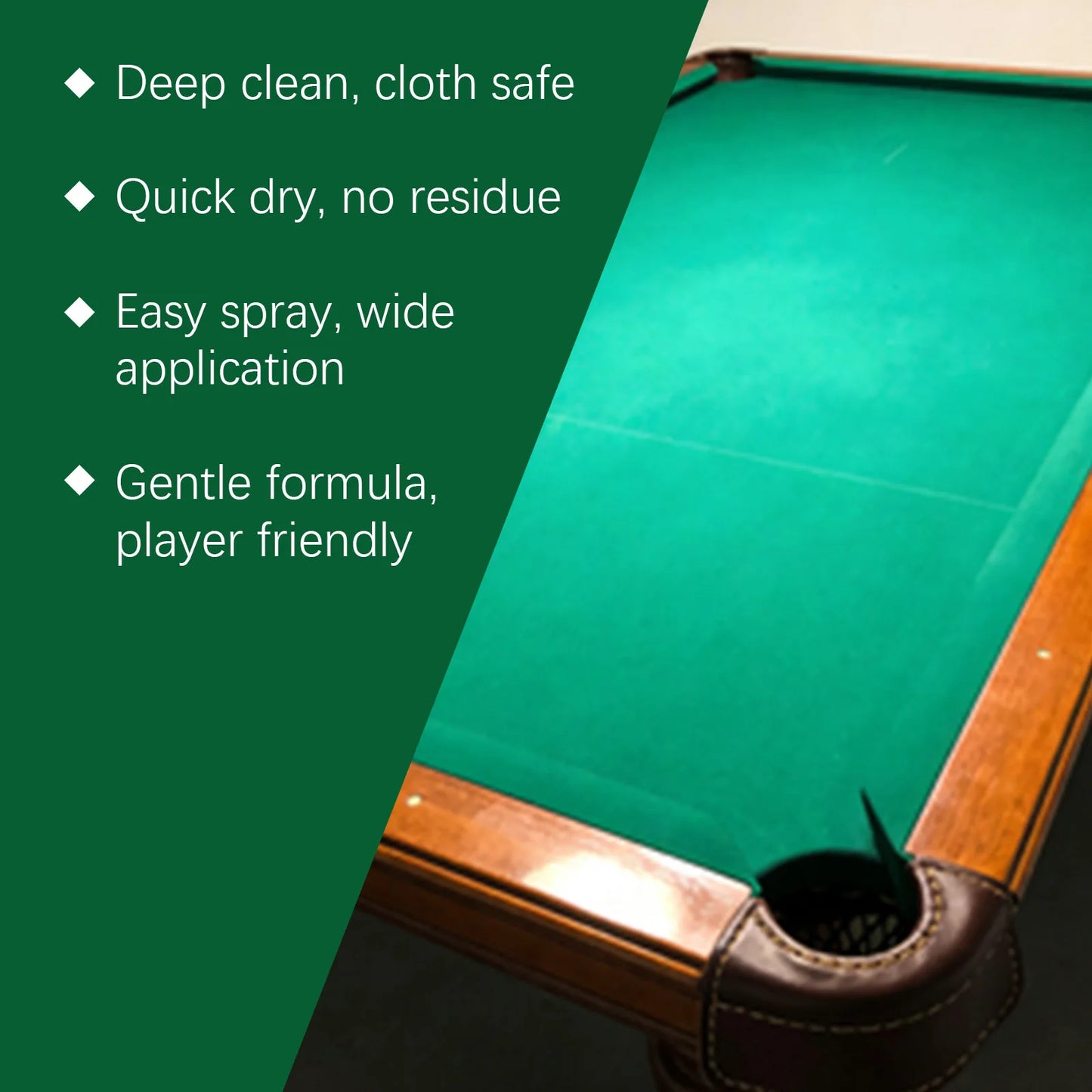 Billiard Table Cleaner For Baize Cloth Stain Removal Dust Cleaning Peaceful Pleasures Health and Wellness