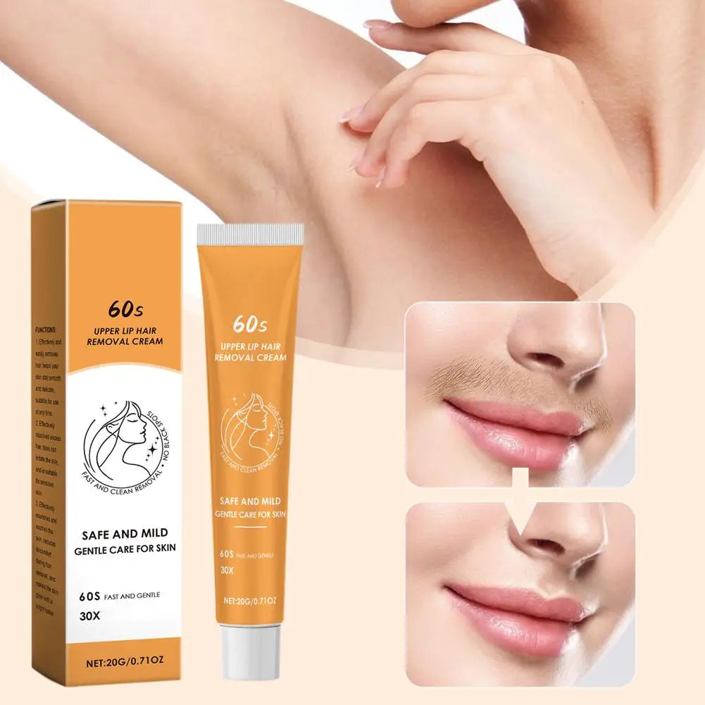 Lip Hair Remover For Men Women Painless Gentle Facial Lip Hair Removal Cream Moisturizing Gel Epilation Skin Care 20g/100g Peaceful Pleasures Health and Wellness