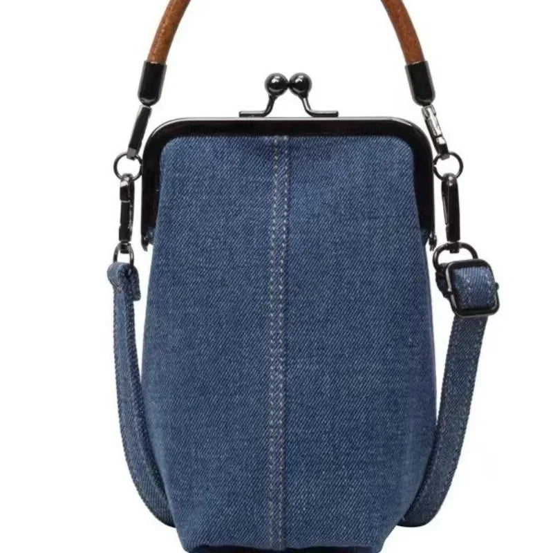 Cowboy Denim Crossbody Bag – Vintage Handcrafted Phone Tote Crossbody Bag Peaceful Pleasures Health and Wellness