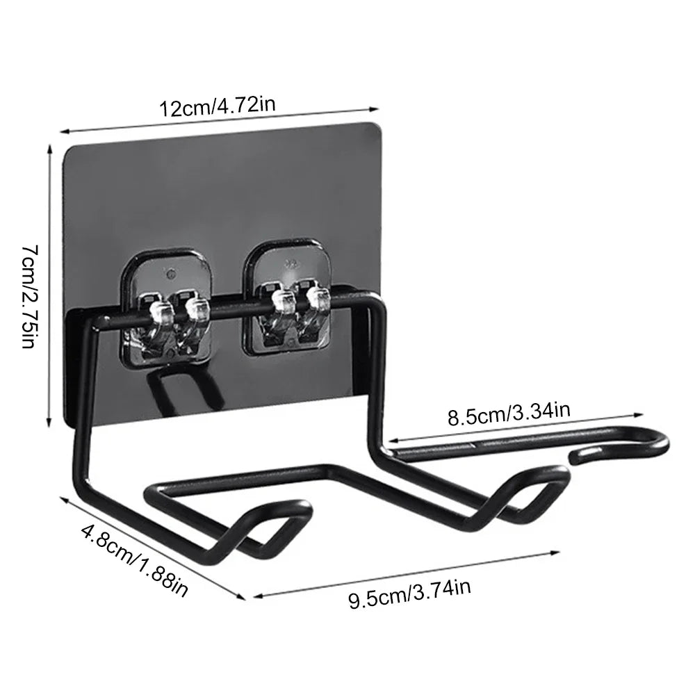 Hair Dryer Holder Rack Wall Mounted Hair Straightener Dryer Holders Bathroom Organizer Storage Rack Shelf Bathroom Accessories Peaceful Pleasures Health and Wellness
