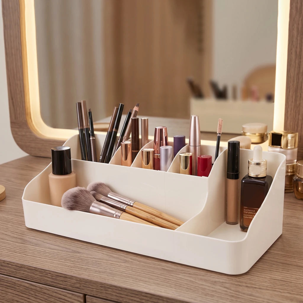 Countertop Coffee Bar Organizer with Adjustable Dividers – Holds K-Cup Pods, Syrup Bottles & More
