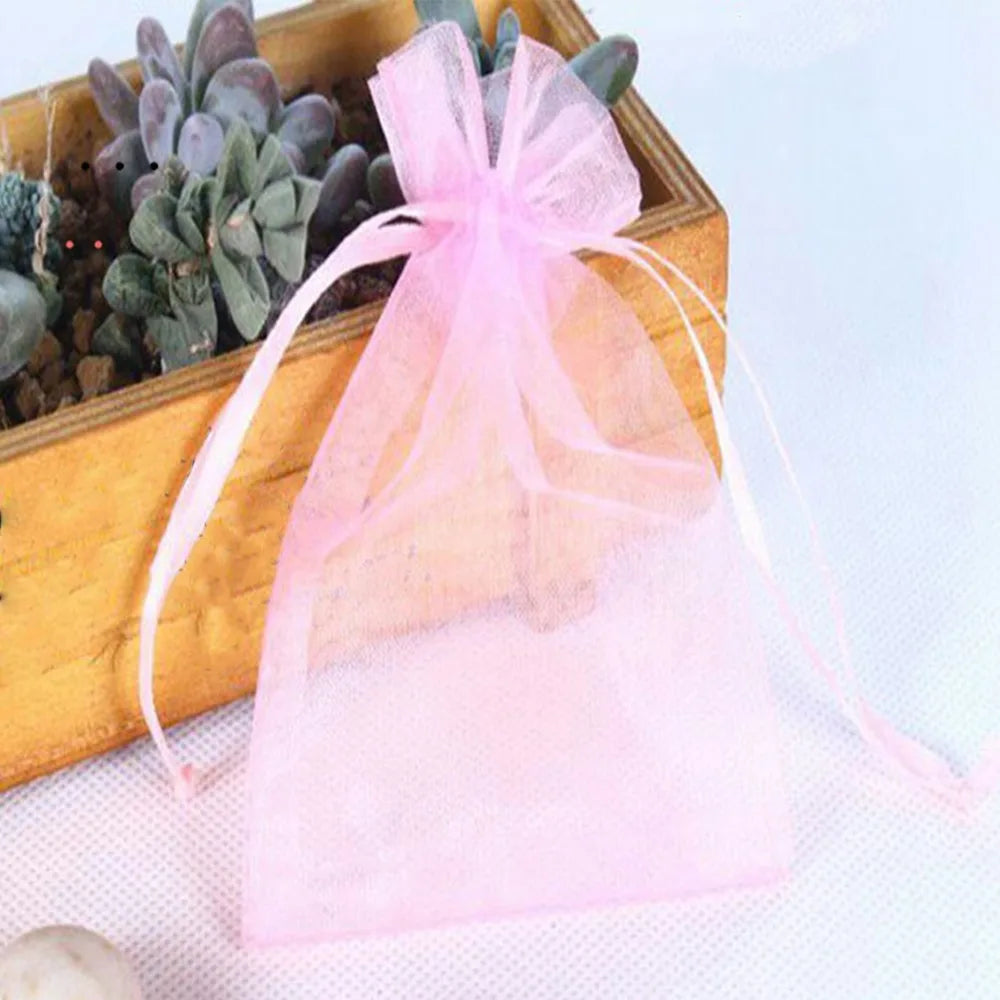 100-Pack Organza Fruit Protection Bags with Drawstring | Grape Covers