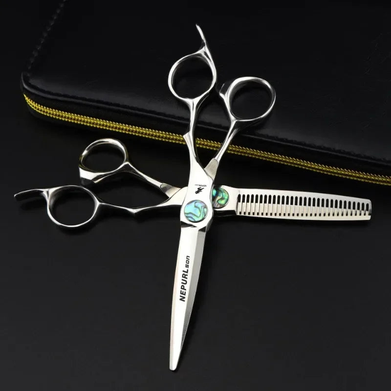 Professional 6" JP440C Steel Hair Cutting Shears | Barber Scissors