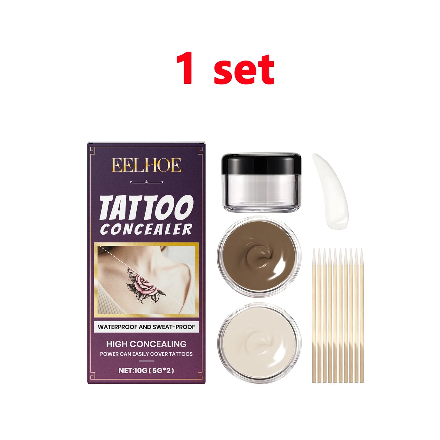 Waterproof Tattoo Cover Up Concealer | Full Coverage, 2 Colors