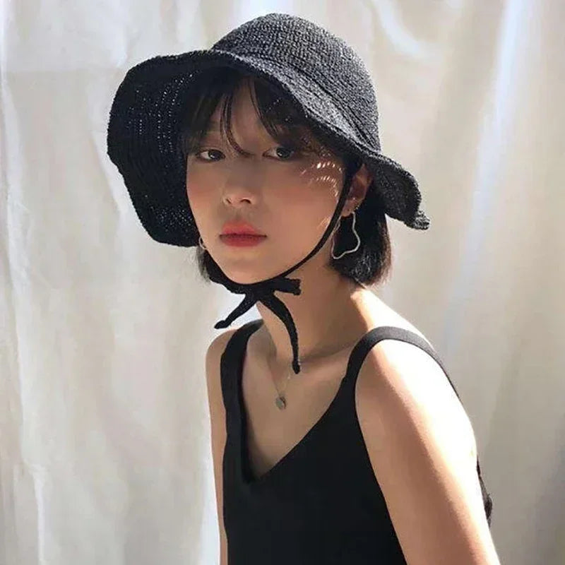 Women's Wide Brim Straw Sun Hat – Bow Beach & Summer Cap