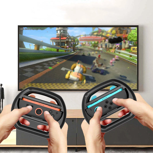 2PCS/Set Racing Steering Wheels For Switch 2 Handle Stand Holder Racing Game Wheel For Switch 2 Gaming Accessories Peaceful Pleasures Health and Wellness Default Title
