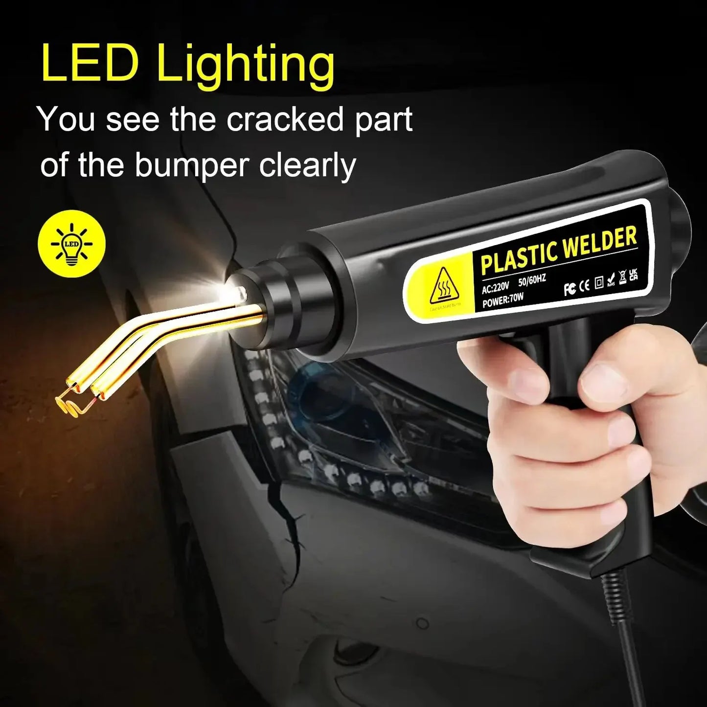 New Heat Gun Plastic Welding Machine Bumper Soldering Iron Staples Bumper Repair Car Tools Kit HOT Stapler Plastic Welder Peaceful Pleasures Health and Wellness