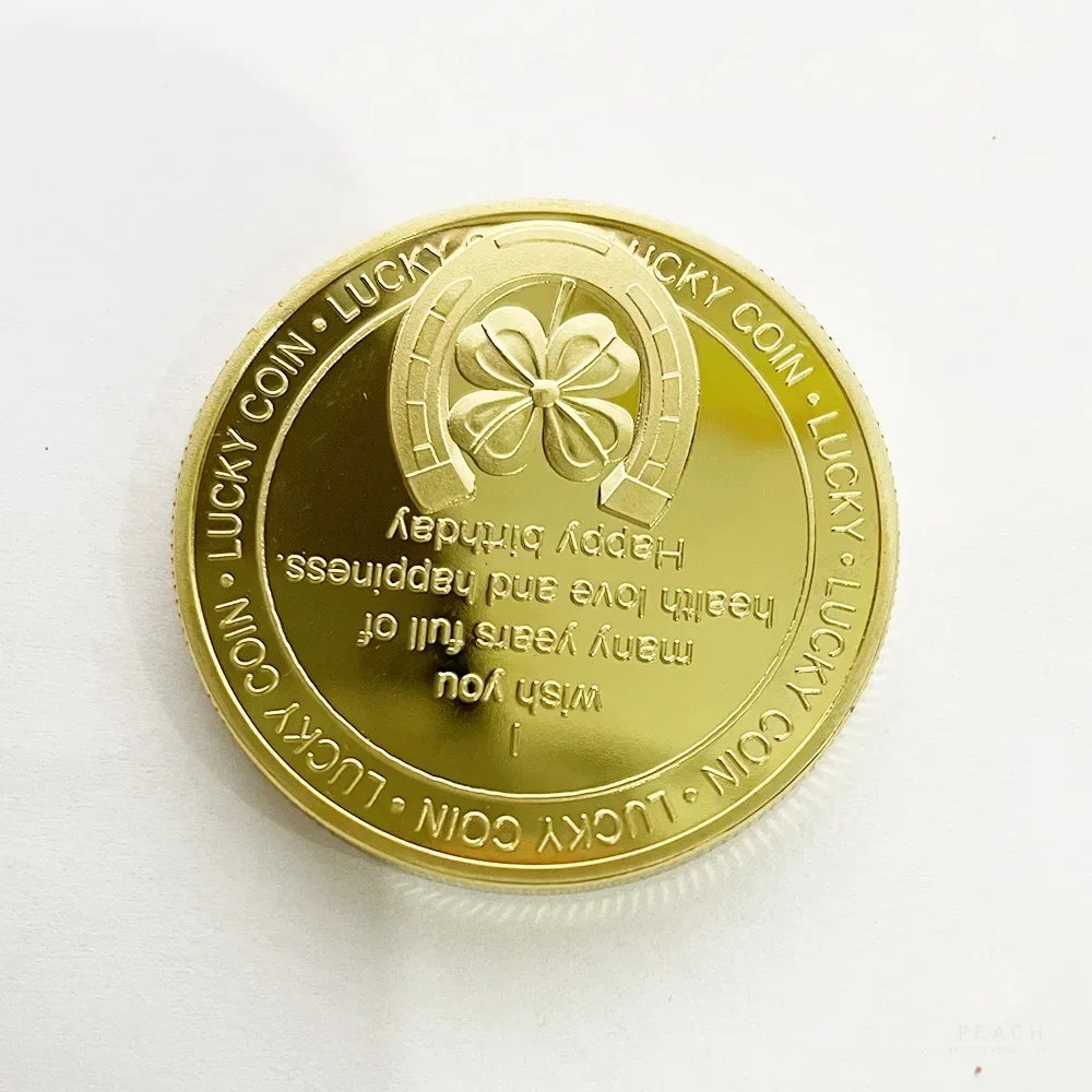 Commemorative Medal, Festival Celebration, Lucky Coin, Happy Birthday Commemoration Peaceful Pleasures Health and Wellness