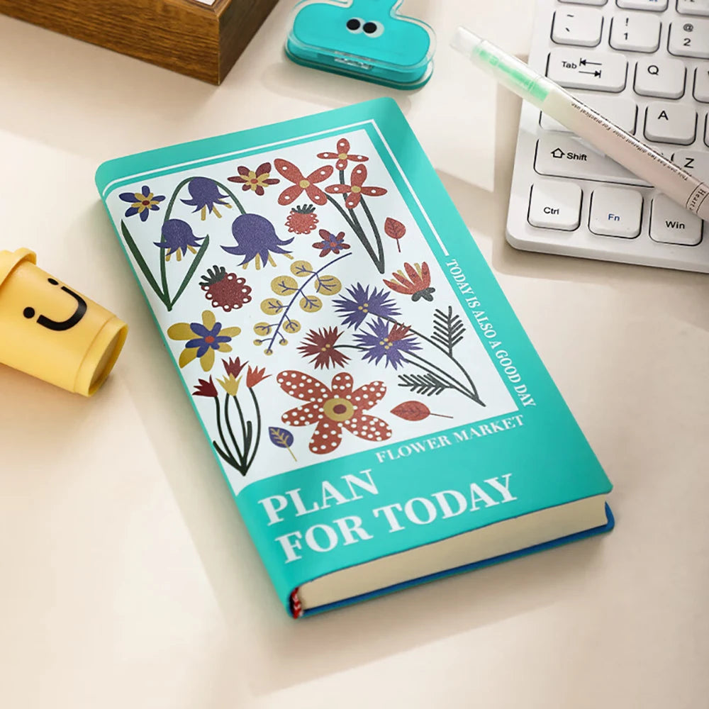 A6 Flower Handbook Blank Notebook Portable Daily Planning Beauty