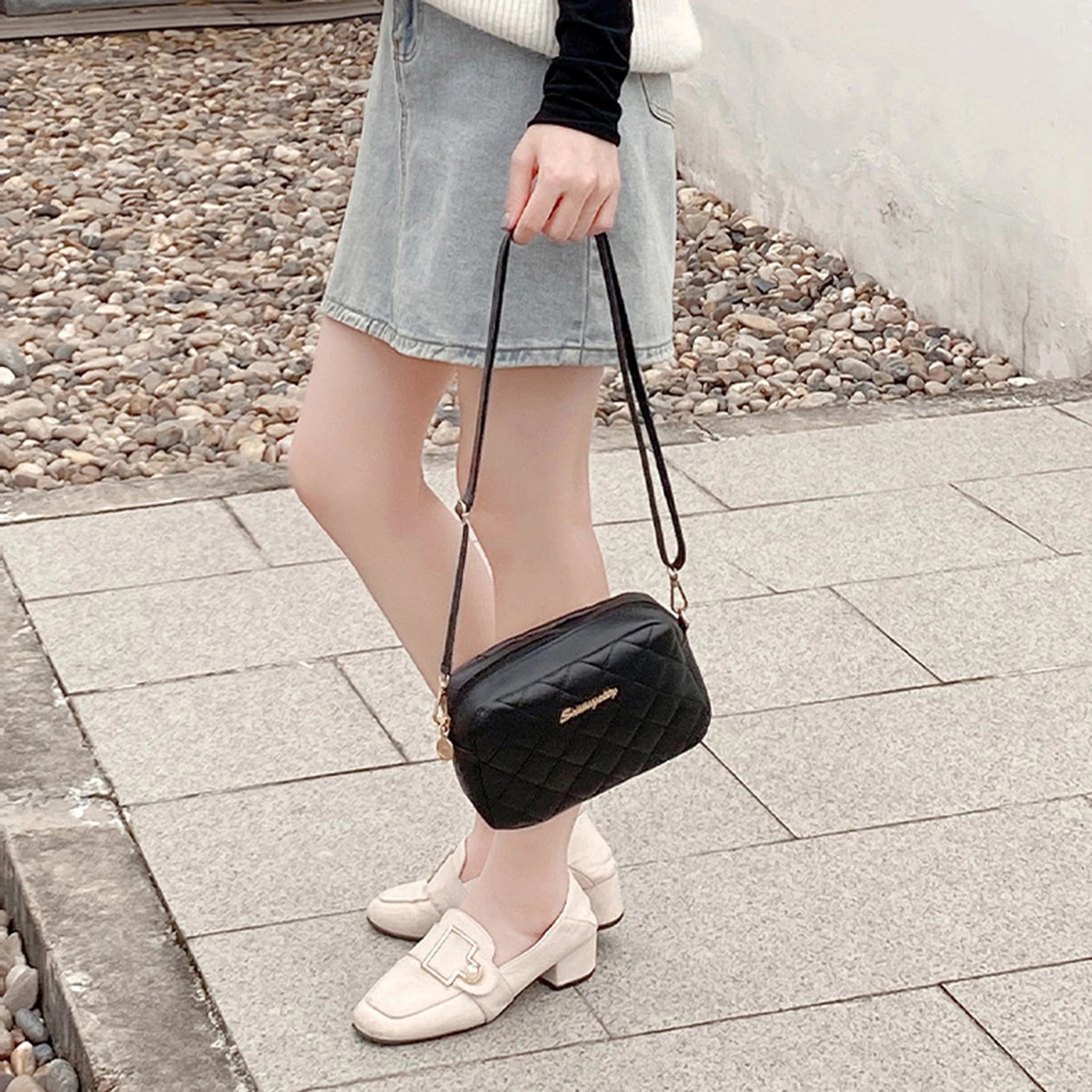 PU Leathe Shoulder Side Bags Adjustable Shoulder Strap Bag for Friend Family Neighbors Gift Peaceful Pleasures Health and Wellness